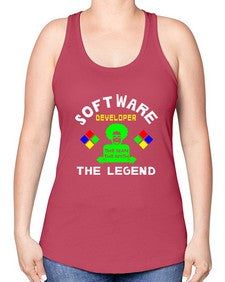 software developer the legend 16# - computer -Racerback Tank