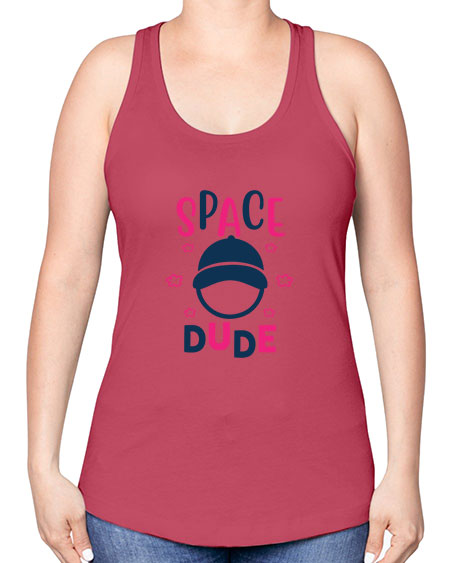 space dude 15# - space -Racerback Tank