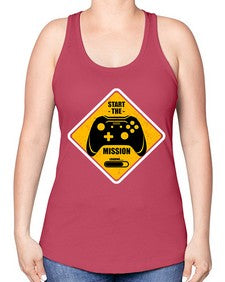 start the mission 152# - video games -Racerback Tank