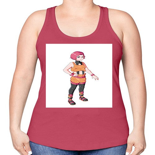 street girl wear orange outfit16# - anime -Racerback Tank