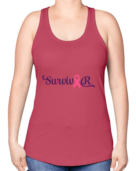 survivor Style 3# - breast cancer -Racerback Tank