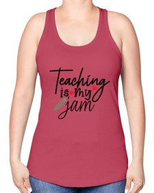 teaching is my jam Style 404# - teacher -Racerback Tank