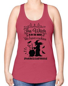 the witch is in the house sign 20# - witch -Racerback Tank