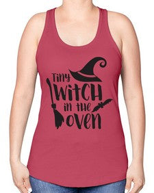 tiny witch in the oven 18# - witch -Racerback Tank