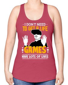 to get a life game 159# - video games -Racerback Tank