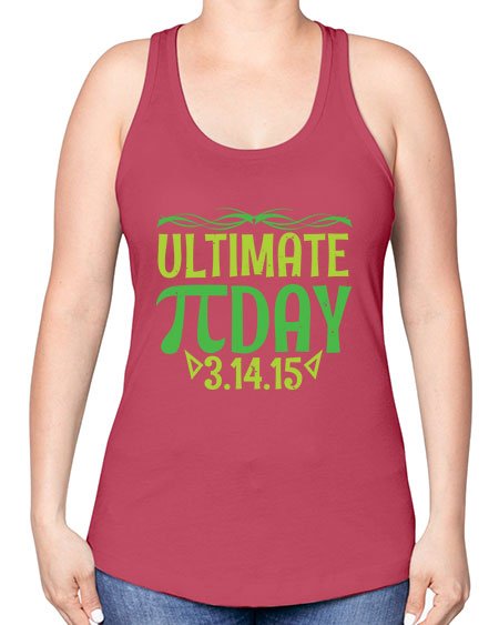 ultimate Pi day 49# - pi -Racerback Tank