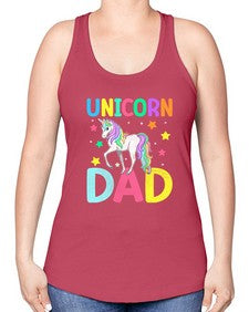 unicorn dad 454# - unicorn -Racerback Tank