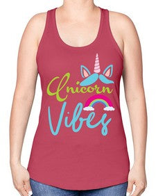 unicorn vibes 508# - unicorn -Racerback Tank