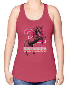 unicorns 517# - unicorn -Racerback Tank