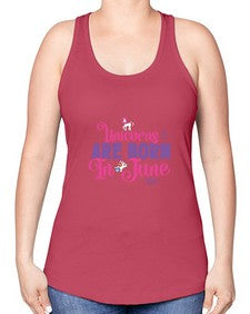 unicorns are born in june 524# - unicorn -Racerback Tank