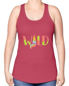 wild 559# - unicorn -Racerback Tank