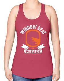 window seat please  51# - airplane -Racerback Tank