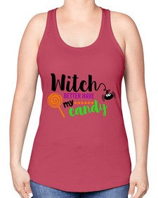 witchbetterhavecandy 12# - witch -Racerback Tank