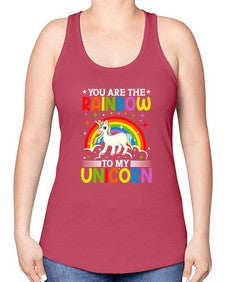 you are the rainbow to my unicorn 562# - unicorn -Racerback Tank