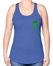 Alien in Pocket Side 3# - ufo -Racerback Tank