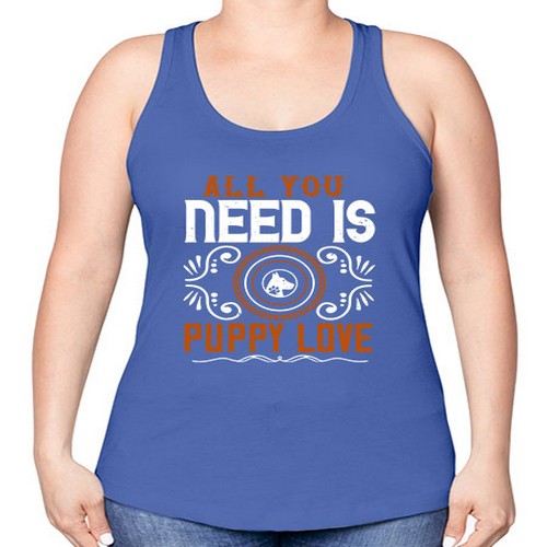 All you need is puppy love Style 155# - dogs -Racerback Tank