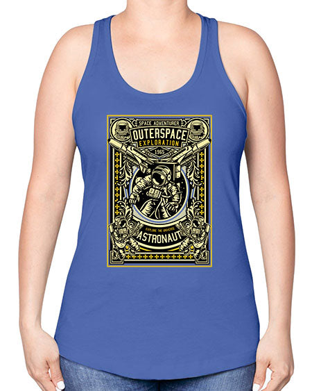 Astronaut Outerspace Exploration 36# - space -Racerback Tank