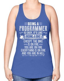 Being a Programmer 4# - computer -Racerback Tank