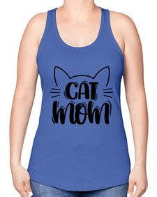 Cat Mom Style 85# - cats -Racerback Tank