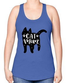 Cat Mom Style 86# - cats -Racerback Tank