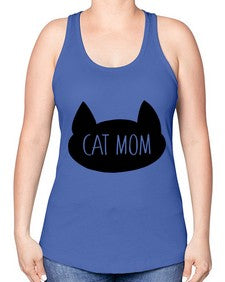 Cat Mom - cats -Racerback Tank