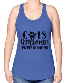 Cats Welcome Style 91# - cats -Racerback Tank