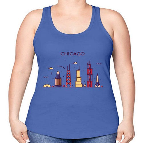 Chicago 572# - cities -Racerback Tank