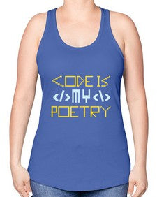 Code is my poetry 21# - computer -Racerback Tank