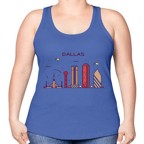 Dallas 646# - cities -Racerback Tank