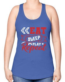 Eat Sleep Play repeat 8# - video games -Racerback Tank