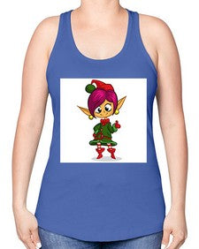 Elf 118# - cartoon general -Racerback Tank