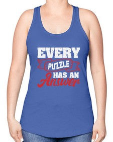 Every puzzle has an answer 11# - video games -Racerback Tank