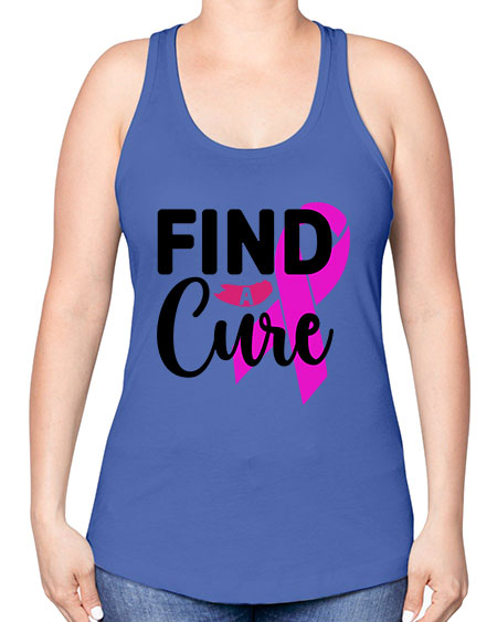Find a Cure 26# - breast cancer -Racerback Tank