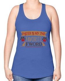 Foster is My nd Favorite FWord Style 11# - cats -Racerback Tank