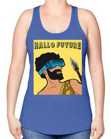 Hallo Future 497# - art pop art -Racerback Tank