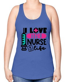 I Love The Nurse Life Style Style 901# - nurse -Racerback Tank