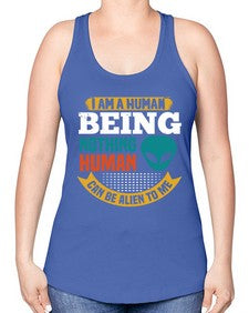 I am a human being nothing is alien to me 7# - ufo -Racerback Tank