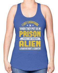 I was an enemy alien 24# - ufo -Racerback Tank