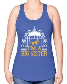 Im a big sister Style 38# - horse -Racerback Tank
