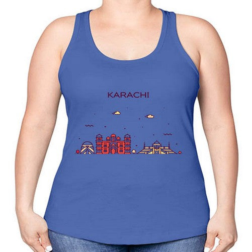Karachi 1024# - cities -Racerback Tank