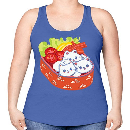 Kawaii Cat Boxed Lunch Anime Anime 266# - anime -Racerback Tank