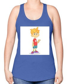 Kid 148# - cartoon general -Racerback Tank