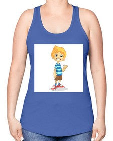 Kid 151# - cartoon general -Racerback Tank