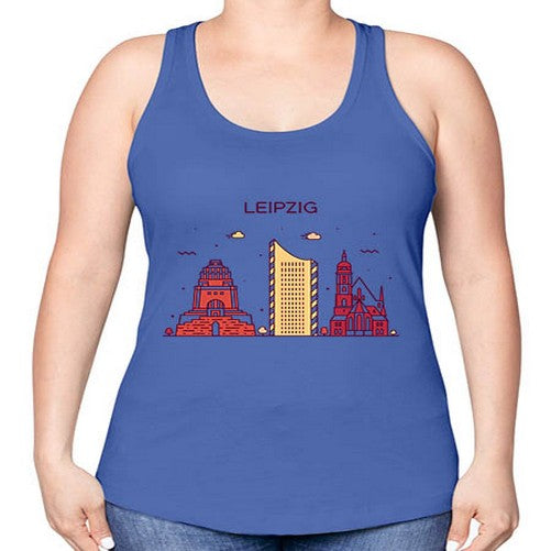 Leipzig 1128# - cities -Racerback Tank