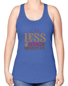 Less People More Pups Style 18# - cats -Racerback Tank