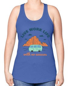 Live Work Life 6# - internet -Racerback Tank