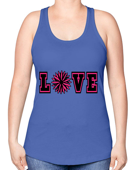 Love 694# - cheer -Racerback Tank