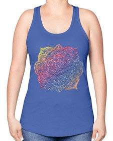 Mandala Courage Rainbow Glitter 758# - mandala -Racerback Tank