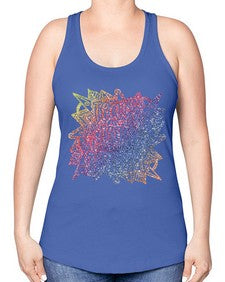 Mandala Teach Love Inspire Rainbow Glitter 762# - mandala -Racerback Tank