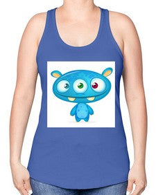 Monster 181# - cartoon general -Racerback Tank